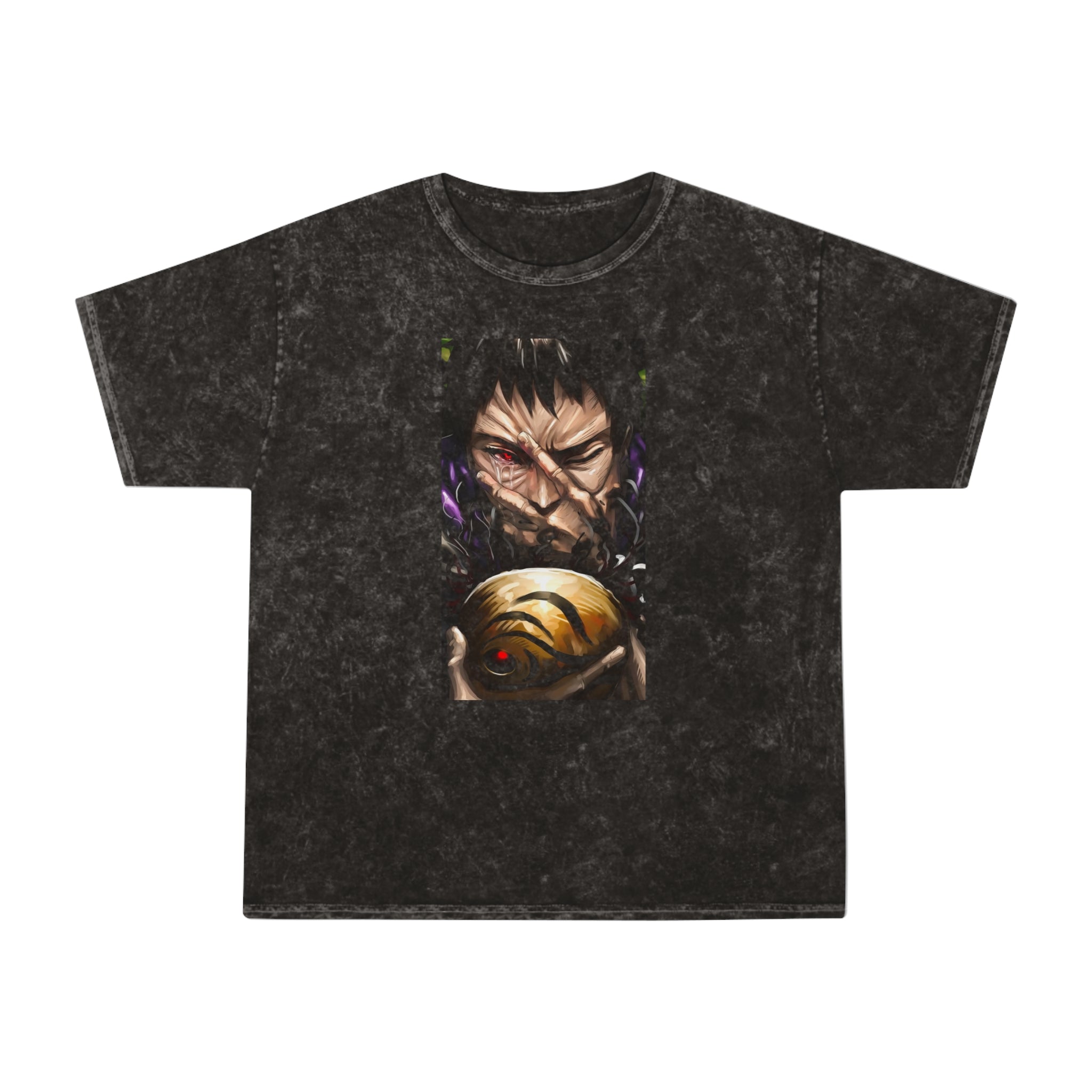 Obito's Tears Mineral Wash Naruto T-Shirt - OtakuSuppliers Obito's Tears Mineral Wash Naruto T-Shirt Mineral Black / S