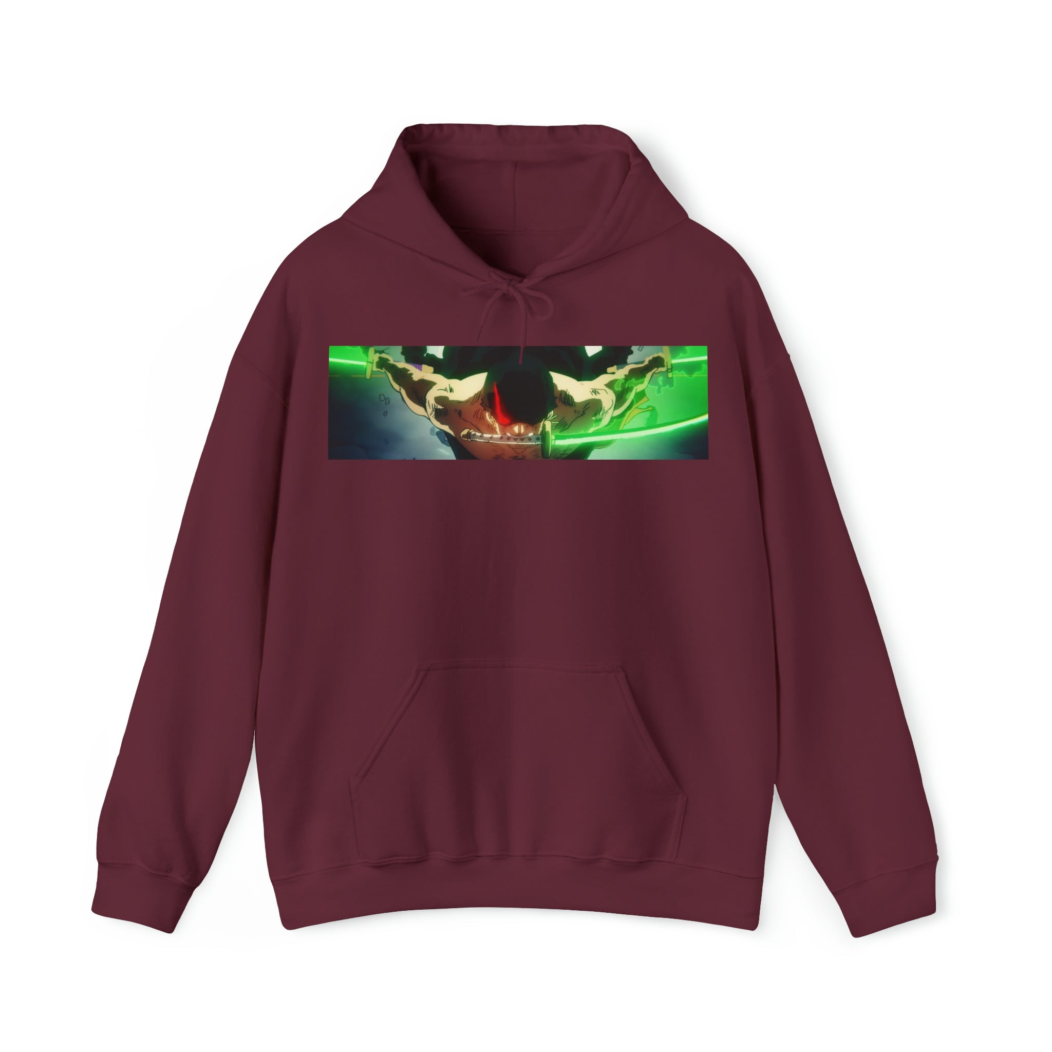 Zoro One Piece Hoodie - OtakuSuppliers Zoro One Piece Hoodie Maroon / S