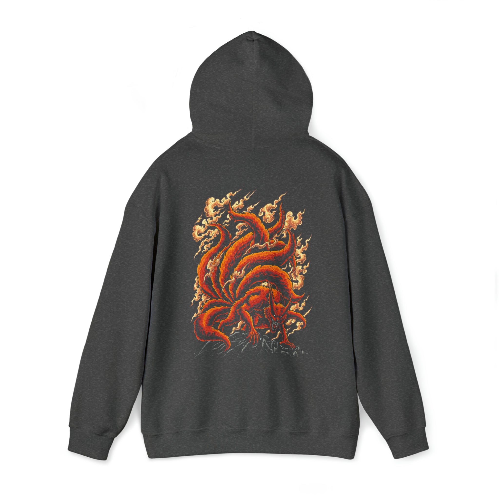 Kurama Naruto Hoodie - OtakuSuppliers Kurama Naruto Hoodie Dark Heather / S