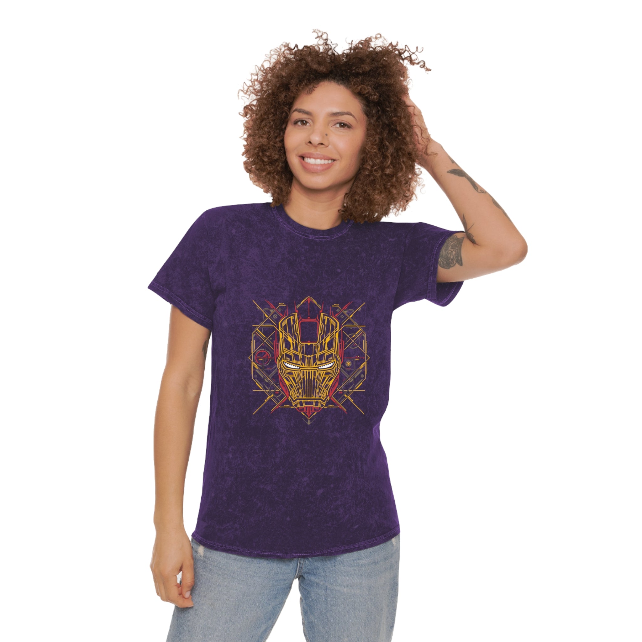 Iron Man Mineral Wash T-Shirt - OtakuSuppliers Iron Man Mineral Wash T-Shirt
