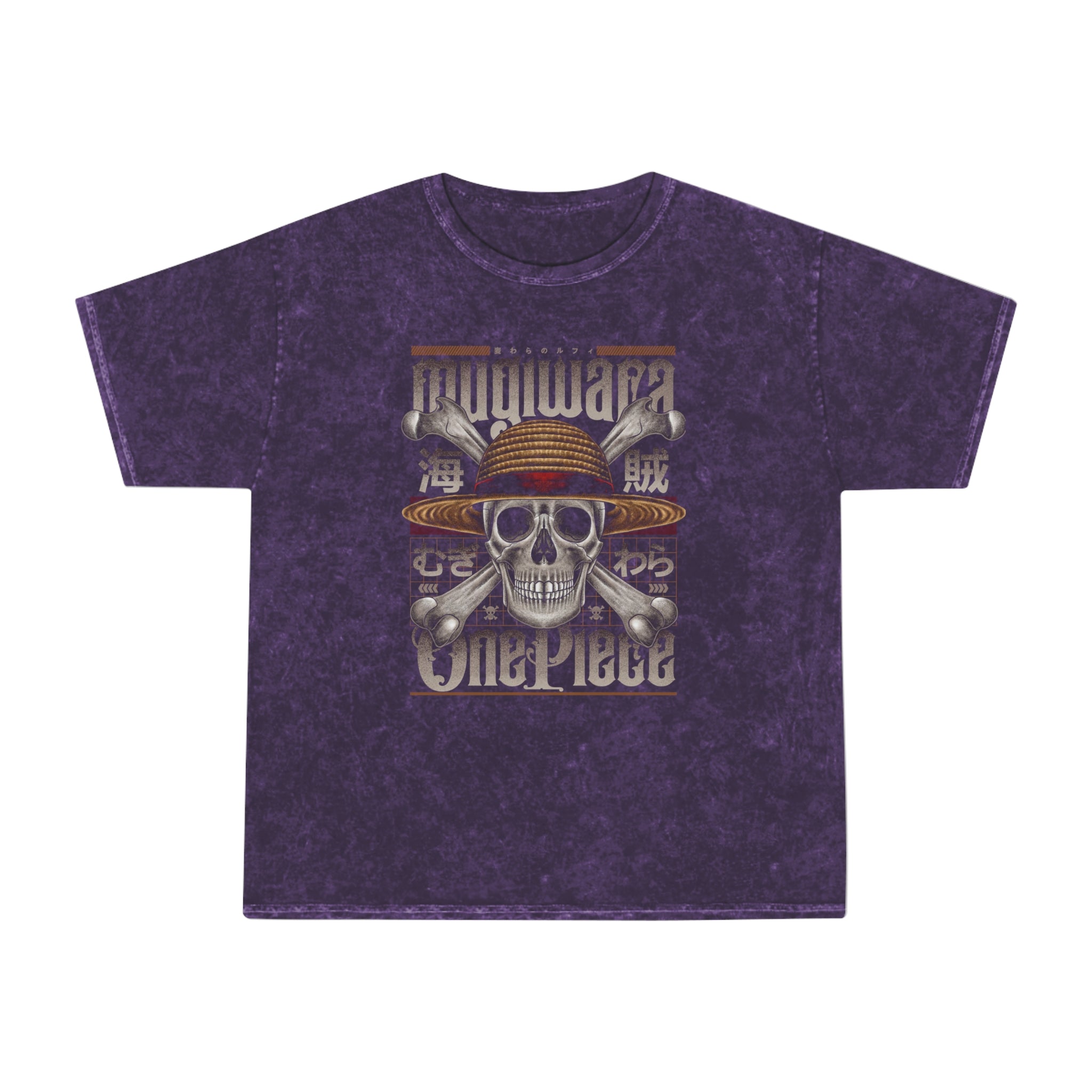 Mugiwara Pirate Series Mineral Wash Tee - OtakuSuppliers Mugiwara Pirate Series Mineral Wash Tee Mineral Purple / S