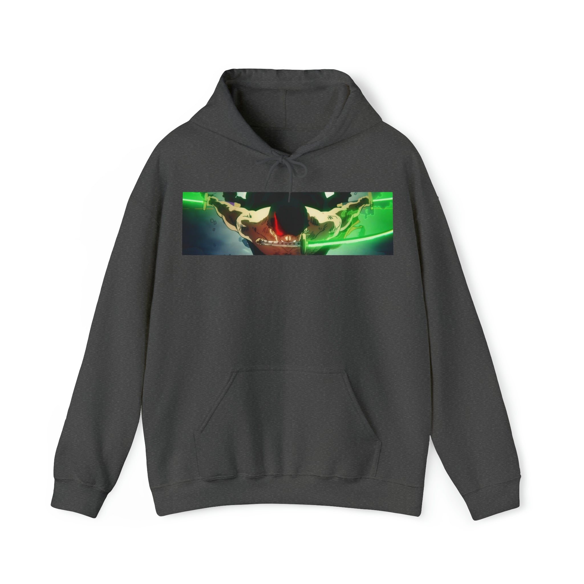Zoro One Piece Hoodie - OtakuSuppliers Zoro One Piece Hoodie Dark Heather / S