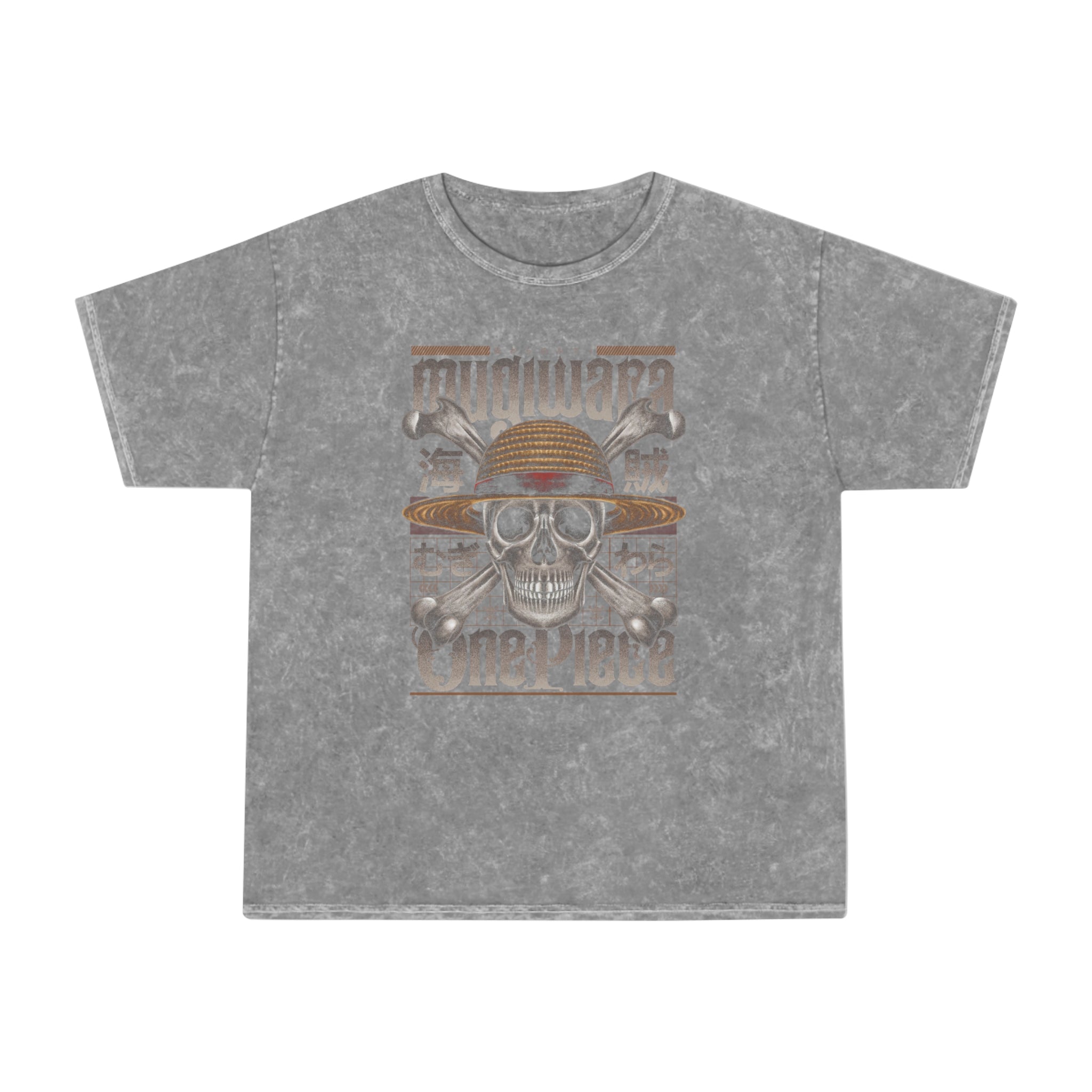 Mugiwara Pirate Series Mineral Wash Tee - OtakuSuppliers Mugiwara Pirate Series Mineral Wash Tee Mineral Grey / S