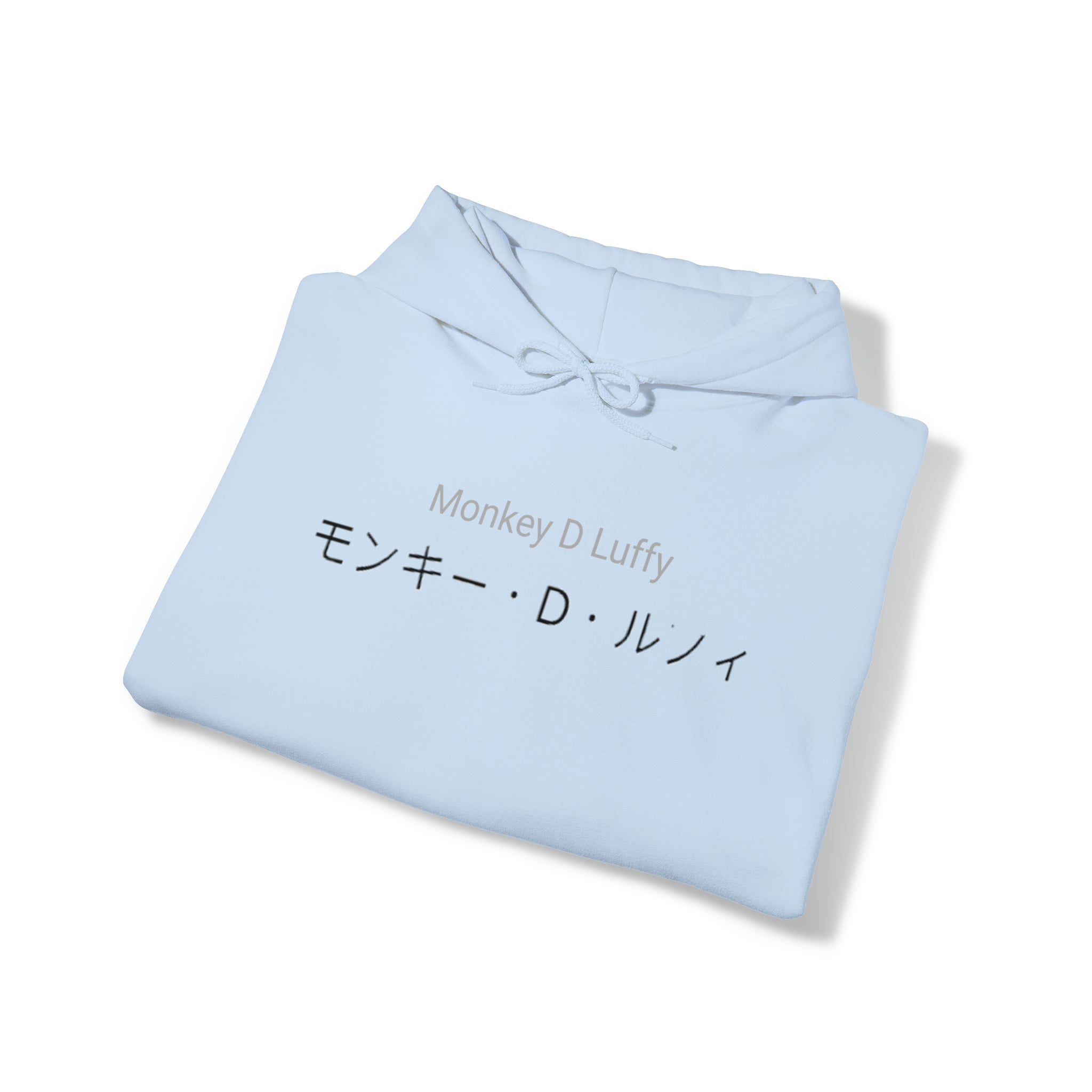Monkey D Luffy In Kanji One Piece Hoodie - OtakuSuppliers Monkey D Luffy In Kanji One Piece Hoodie Light Blue / S
