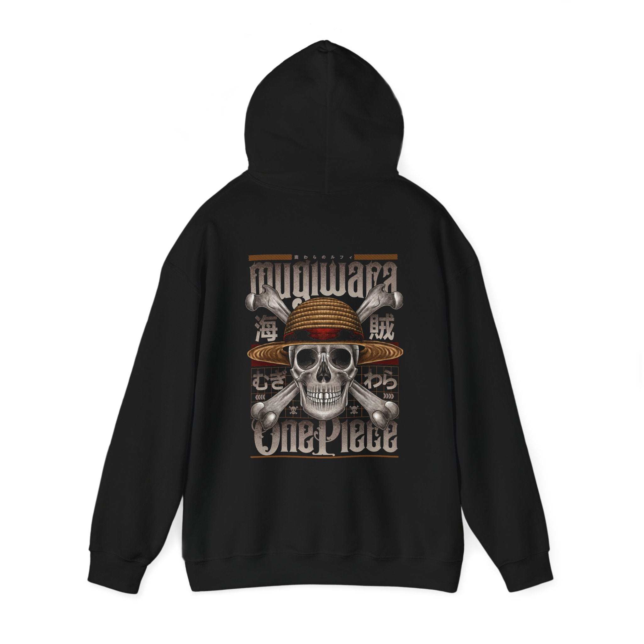 Mugiwara Straw Hat One Piece Hoodie - OtakuSuppliers Mugiwara Straw Hat One Piece Hoodie Black / S