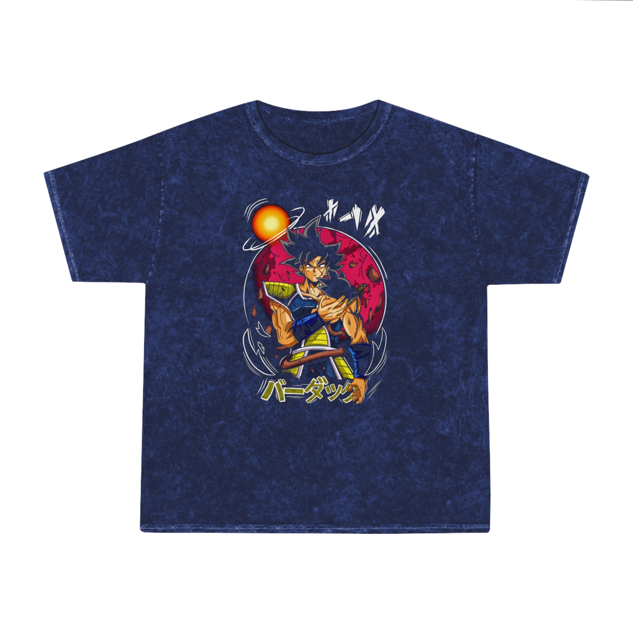 Bardock and Goku Mineral Wash T-Shirt - OtakuSuppliers Bardock and Goku Mineral Wash T-Shirt