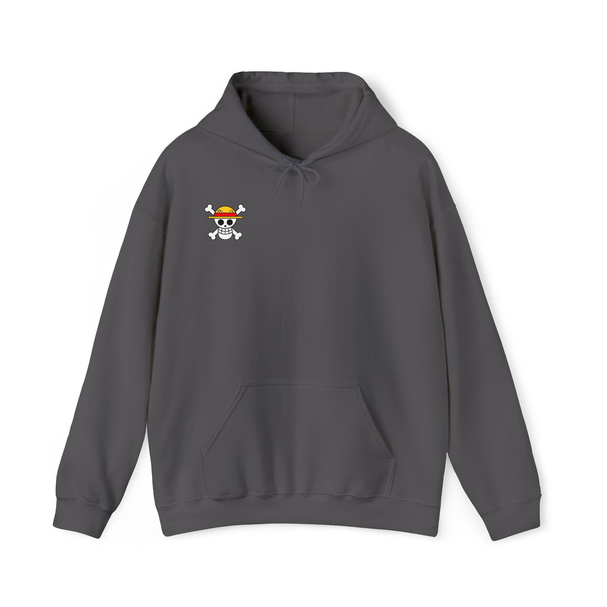 Straw Hat Jolly Rodger One Piece Hoodie - OtakuSuppliers Straw Hat Jolly Rodger One Piece Hoodie Charcoal / S