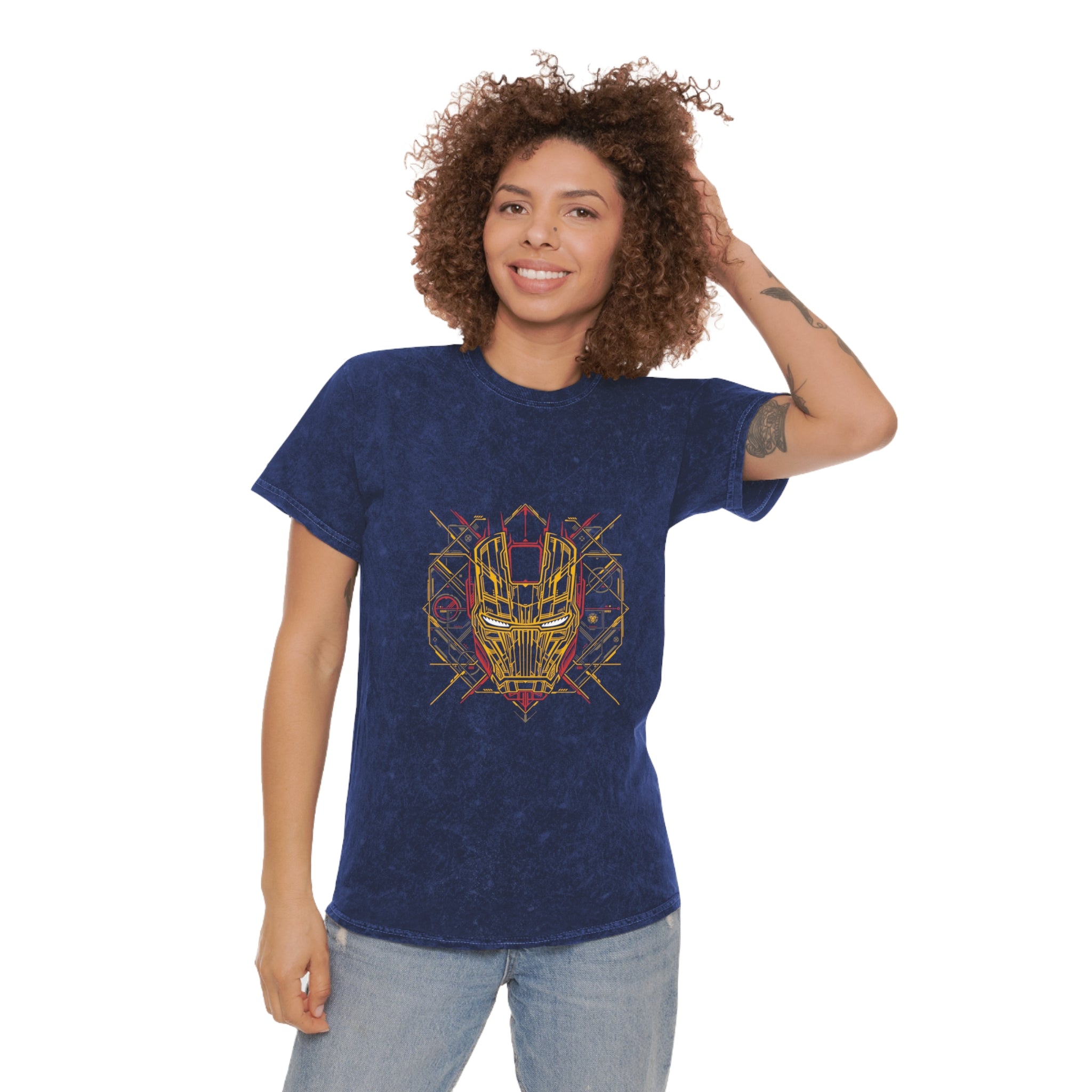 Iron Man Mineral Wash T-Shirt - OtakuSuppliers Iron Man Mineral Wash T-Shirt
