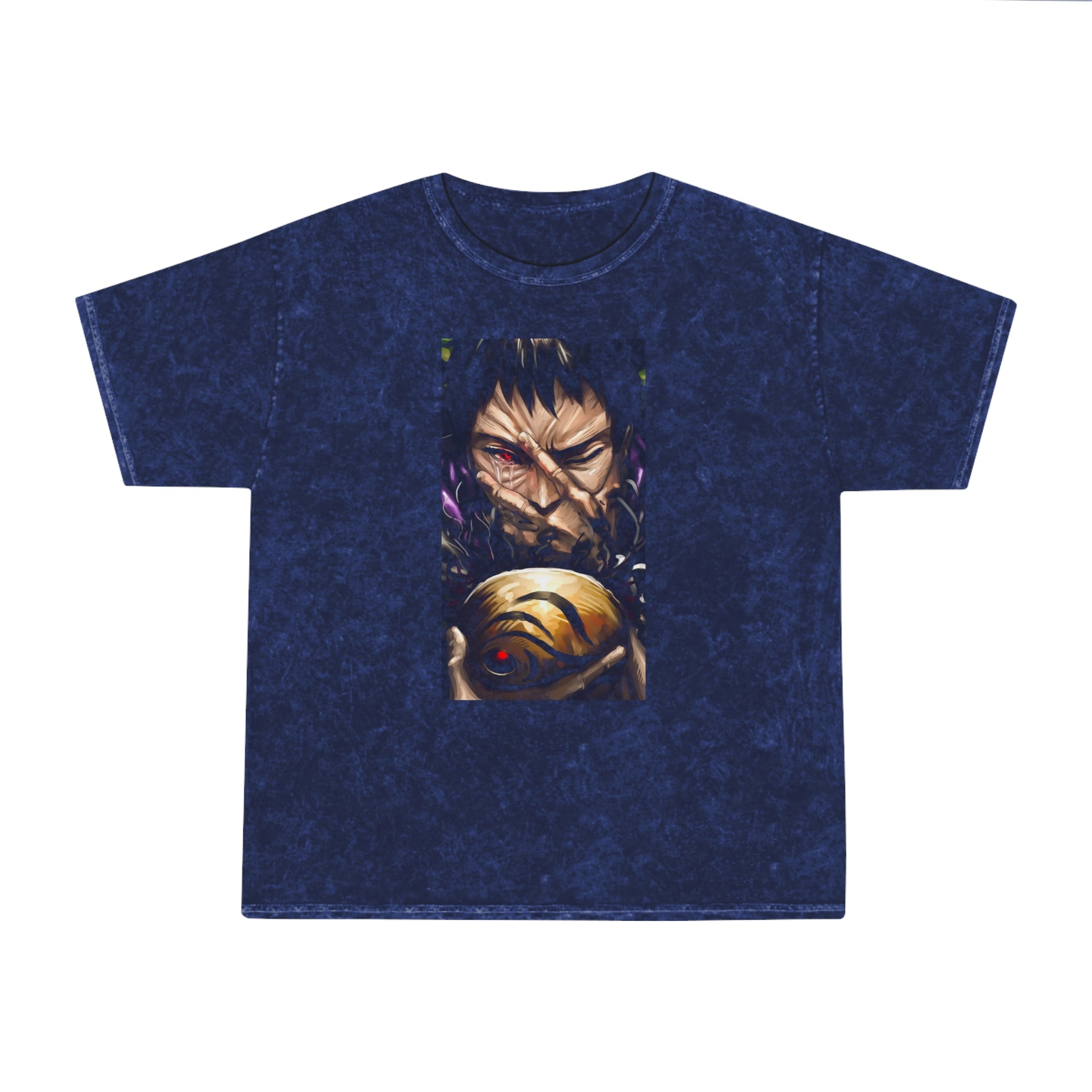 Obito's Tears Mineral Wash Naruto T-Shirt - OtakuSuppliers Obito's Tears Mineral Wash Naruto T-Shirt Mineral Navy / S