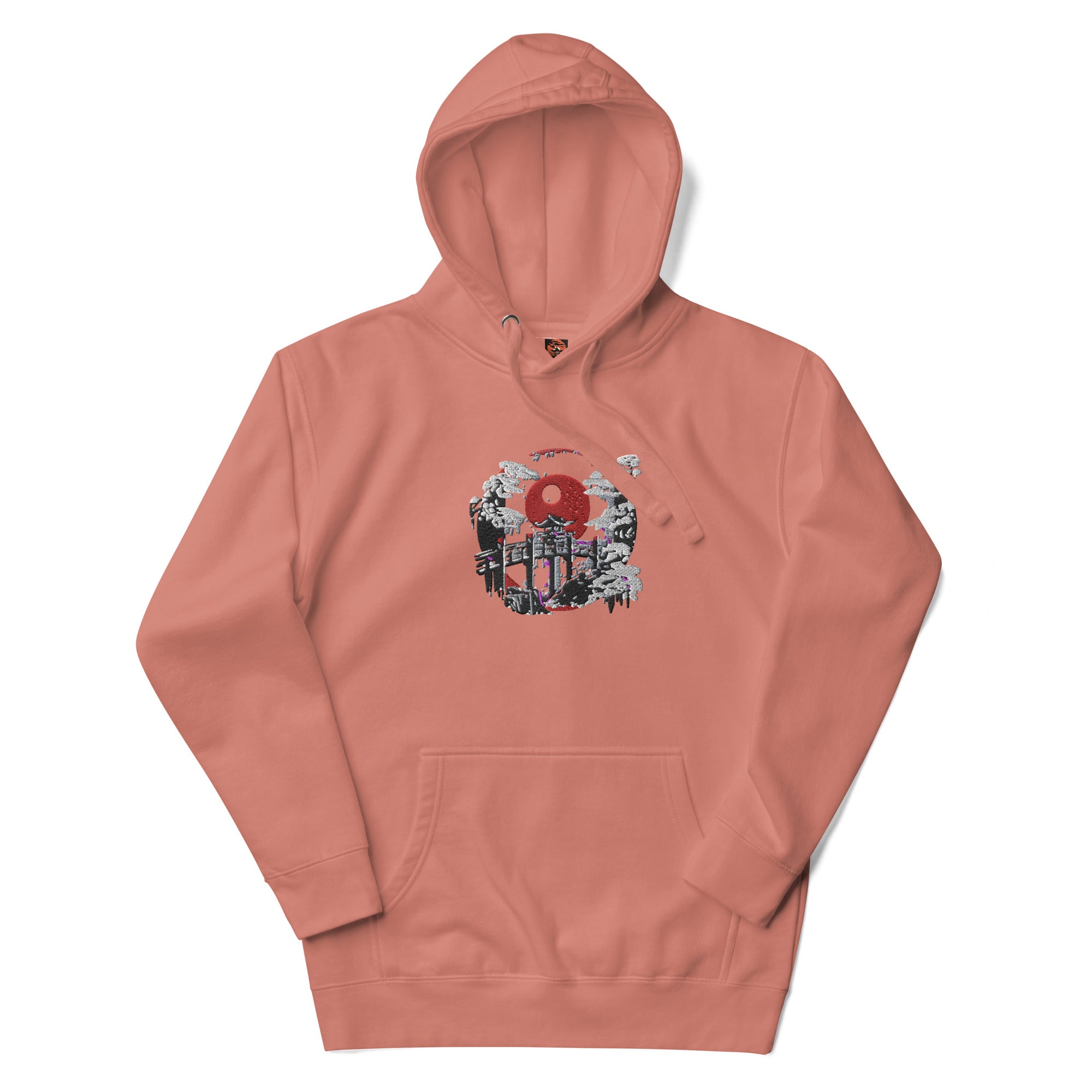 Japanese Embroidered Unisex Hoodie - OtakuSuppliers Japanese Embroidered Unisex Hoodie Dusty Rose / S